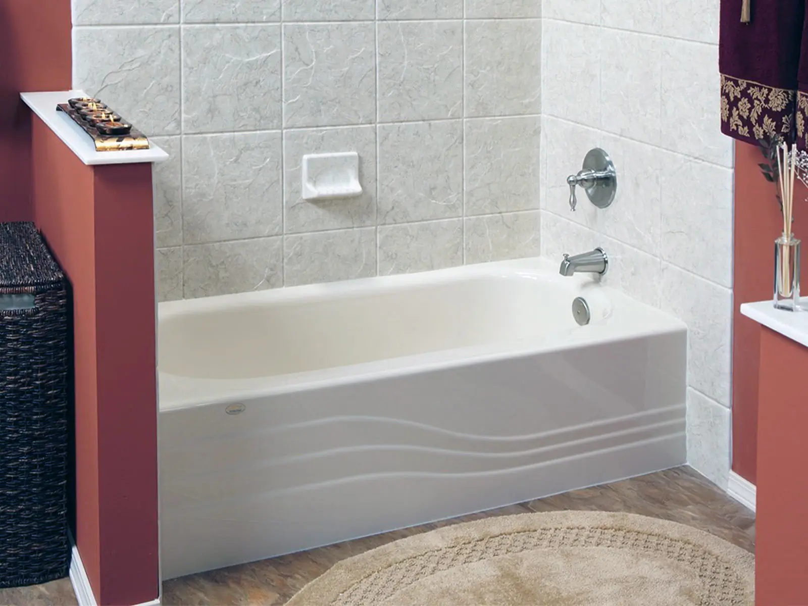 Shower remodel example with silver