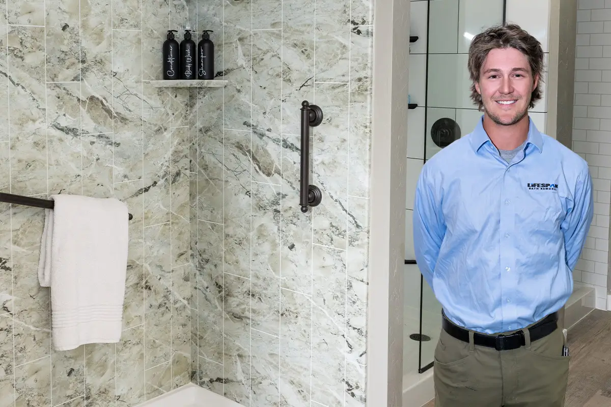 replacement shower example at Lifespanslc showroom